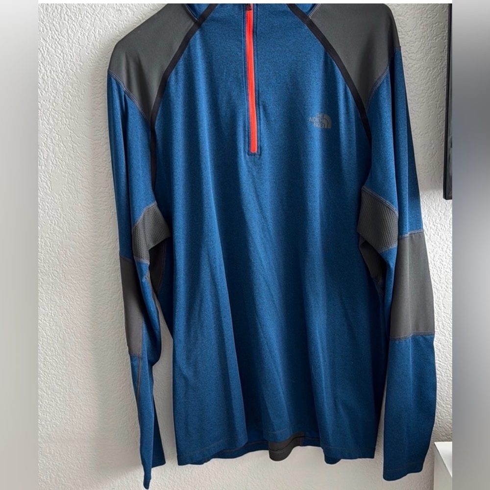 The North Face Blue and Gray Pullover